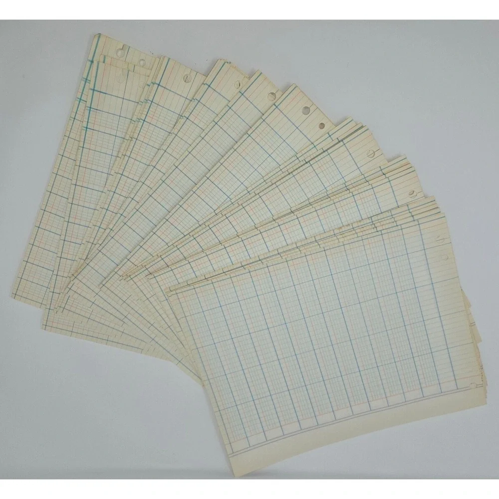 Accounting Ledger 50 Sheets Double Sided 24 Columns 9.25